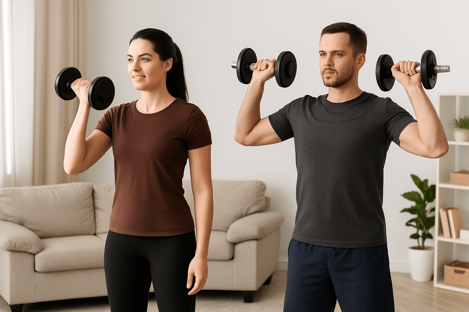 ورزش با دمبل در خانه